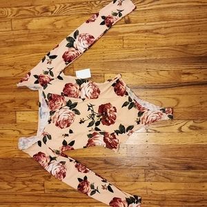 Charlotte Russe Small pink w/ roses